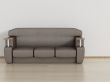 Leather sofa in a room. 3D image.