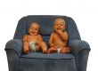 Two boys in the armchair