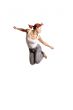 young woman jumps