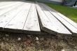 wooden bords on lawn