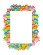 vector bright flowers frame