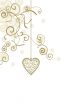 gold heart decor