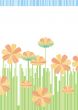 orange flowers vector background