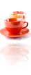 cup and saucer isolated on white background