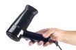 hair-drier in hand