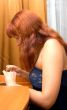 woman does manicure