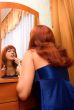 young woman tints lips