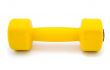 yellow dumbbell