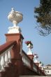 balustrade with flowerpots