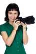Beautiful girl with camera