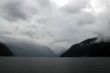 Stormy weather in Norwegian fjord