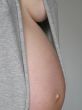 belly of a pregnant young woman