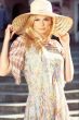 Blond Woman Wearing Sun Hat