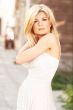 Blond Woman Wearing Sun Hat