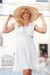 Blond Woman Wearing Sun Hat
