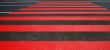 pedestrian crossing on a fresh asphalt