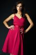 girl wearing a nice ping dress