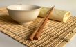 Chinese chopsticks on bamboo