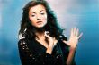 girl on blue background
