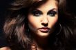 brunette girl posing in studio