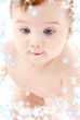 portrait of crawling baby boy