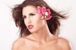 beautiful girl with flowers