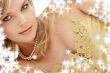 mysterious blue-eyed blond in pearls