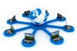 Global network the Internet. 3D image.