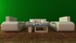 Interior of a living room. 3D image.