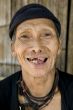 laughing old man with bad teeth, Laos