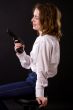 woman with gun