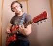 guitarist in studio