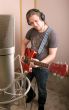 guitarist in studio