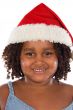 Beautiful girl with hat of Santa Claus