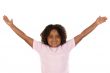 African girl with her arms outstretched