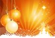 Christmas background with decorations / vector