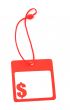 tag with dollar symbol