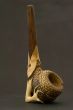 Tobacco pipe with wood engraving