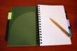 Notebook with golden pen