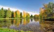 Autumn picturesque pond