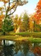 Northern pyramid in bright autumn colors