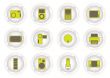 green glow buttons