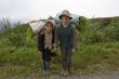 Hmong transports vegetables to the valley, Laos