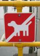red and white no dog sign