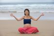 Beautiful pregnant girl practicing yoga