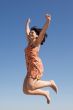 Beautiful girl jumping