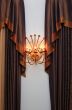 Portieres and floor lamp