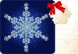 Diamond snowflake / Christmas background with tag