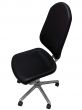 Black office chair on a white background.