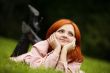 Girl in a grass